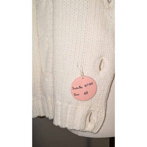 NWT VINTAGE Mary Lewis For Sears Women's 42‎ Large Cardigan Sweater Grannycore - Picture 5 of 9